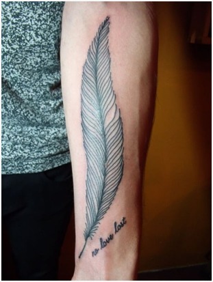 Feather Forearm Tattoo